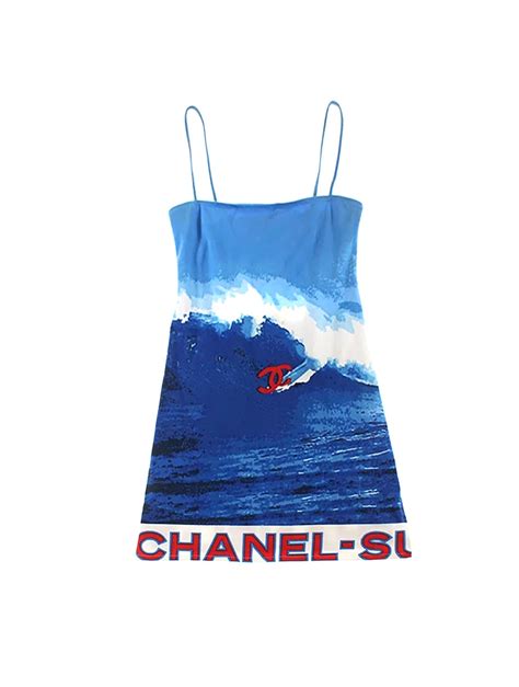 chanel surf dress|Chanel Surf Print Mini Dress .